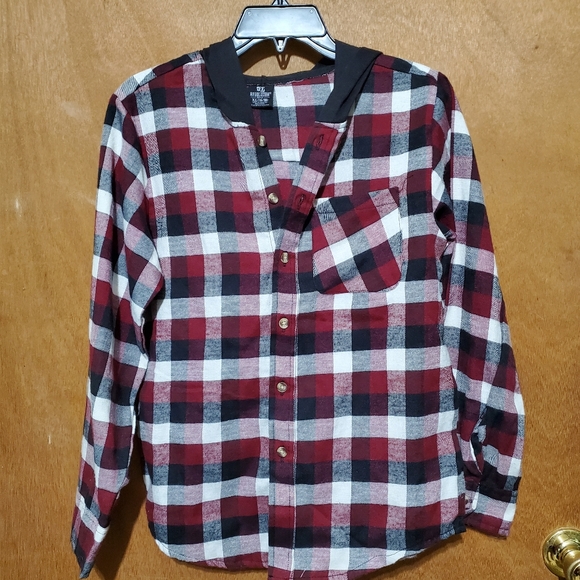 Revolution  Boys XL 16/18 Plaid Hoodie - Picture 1 of 5